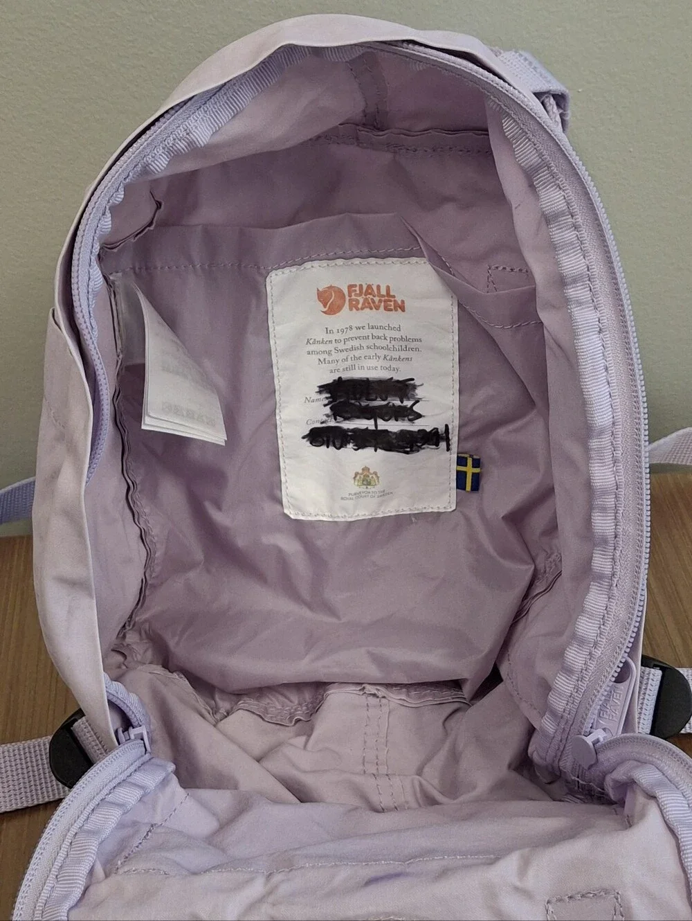 FJALLRAVEN KANKEN Lavender Backpack SZ S